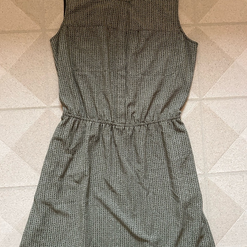 Merona green and white patterned dress
